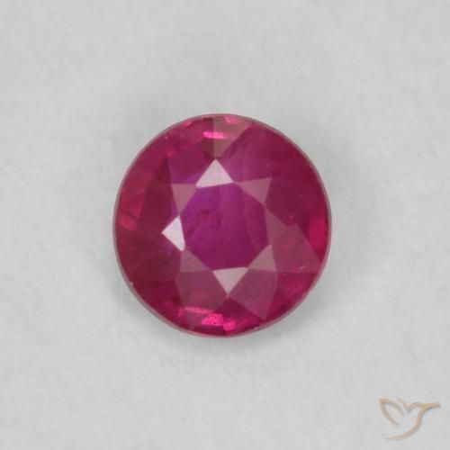 0.17ct Naturale Rosso tendente al rosa Rubino, Rotondo, VS