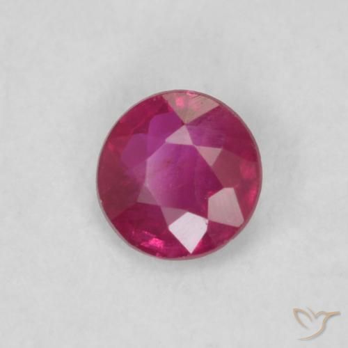 Rubino Rosso tendente al rosa naturale da 0.17 ct, Rotondo, VS