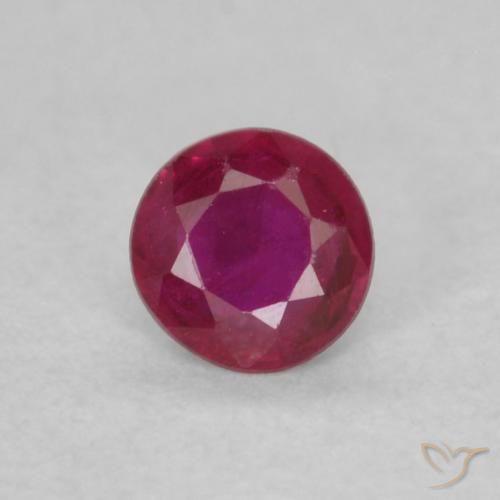 0.16ct Naturale Rosso tendente al rosa Rubino, Rotondo, VS