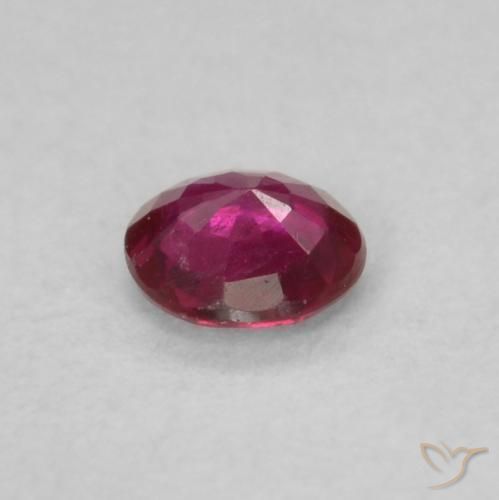 Rubino Rosso tendente al rosa naturale da 0.16 ct, Rotondo, VS