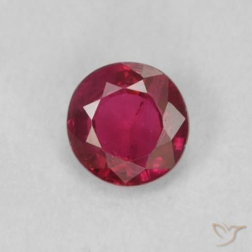 0.21ct Naturale Rosso scuro Rubino, Rotondo, VS