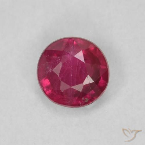 0.23ct Naturale Rosso tendente al rosa Rubino, Rotondo, VS