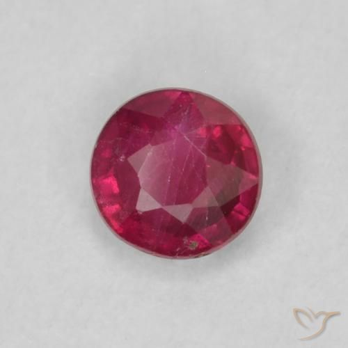 Rubino Rosso tendente al rosa naturale da 0.23 ct, Rotondo, VS