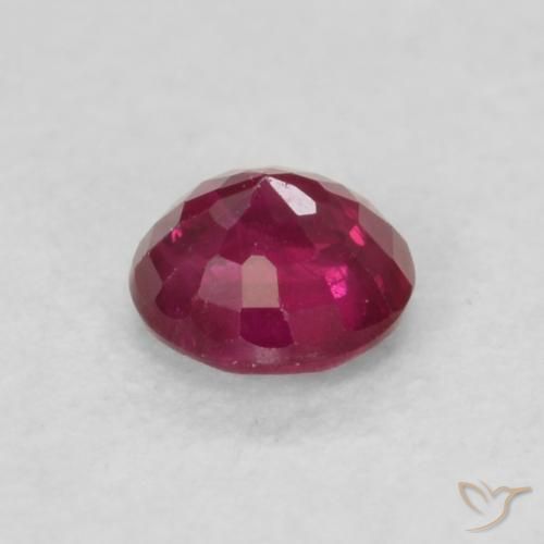 Rubino Medium Dark-Red naturale da 0.21 ct, Rotondo, VS-SI