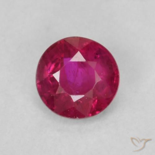 0.21ct Naturale Rosso tendente al rosa Rubino, Rotondo, SI