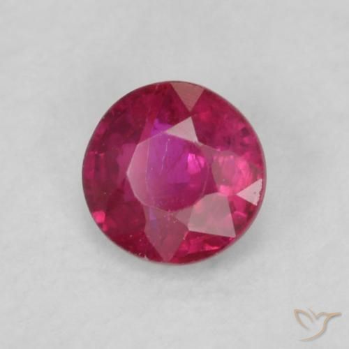 Rubino Rosso tendente al rosa naturale da 0.21 ct, Rotondo, SI