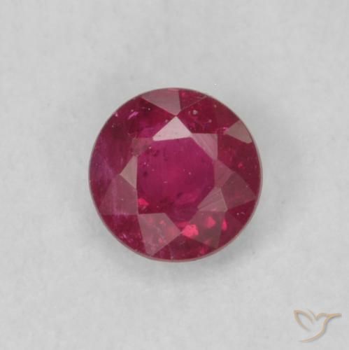 0.18ct Naturale Vino Rosso Profondo Rubino, Rotondo, SI