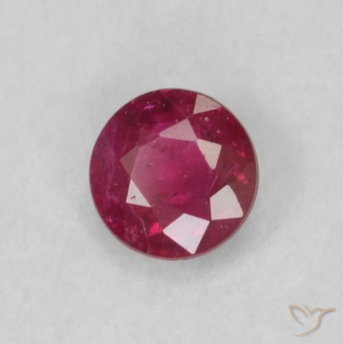 Rubino Vino Rosso Profondo naturale da 0.18 ct, Rotondo, SI