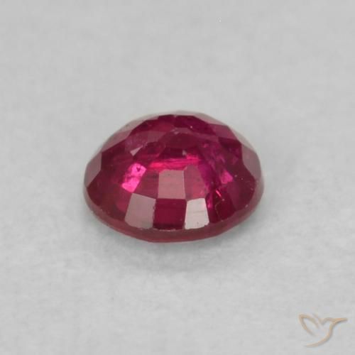 Rubino Vino Rosso Profondo naturale da 0.18 ct, Rotondo, SI