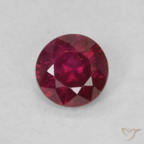 0.18ct Naturale Rosso scuro Rubino, Rotondo, VS-SI