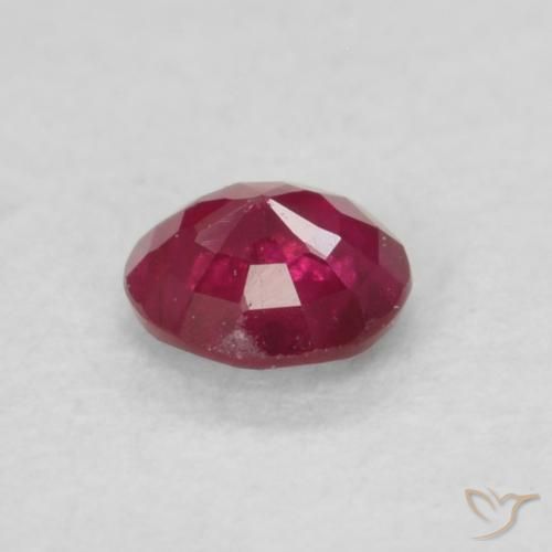 Rubino Rosso scuro naturale da 0.18 ct, Rotondo, VS-SI
