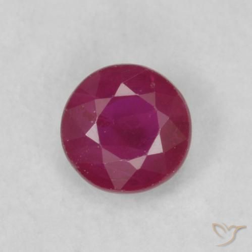 0.22ct Naturale Vino Rosso Profondo Rubino, Rotondo, VS-SI