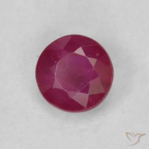 Rubino Vino Rosso Profondo naturale da 0.22 ct, Rotondo, VS-SI