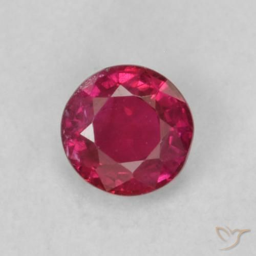 0.21ct Naturale Rosso tendente al rosa Rubino, Rotondo, SI
