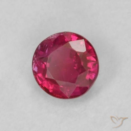 Rubino Rosso tendente al rosa naturale da 0.21 ct, Rotondo, SI
