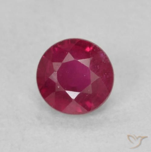 0.23ct Naturale Rosso scuro Rubino, Rotondo, VS-SI