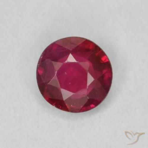 0.16ct Naturale Vino Rosso Profondo Rubino, Rotondo, VS-SI