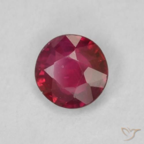 Rubino Vino Rosso Profondo naturale da 0.16 ct, Rotondo, VS-SI