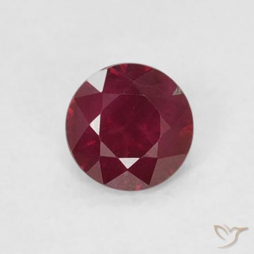 0.24ct Naturale Rosso scuro Rubino, Rotondo, SI-I1