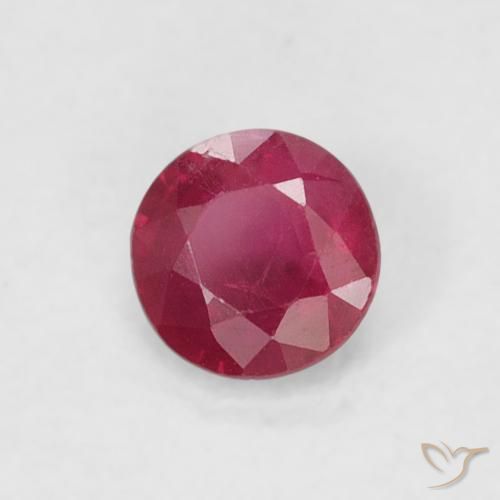 Rubino Rosso tendente al rosa naturale da 0.26 ct, Rotondo, SI-I1