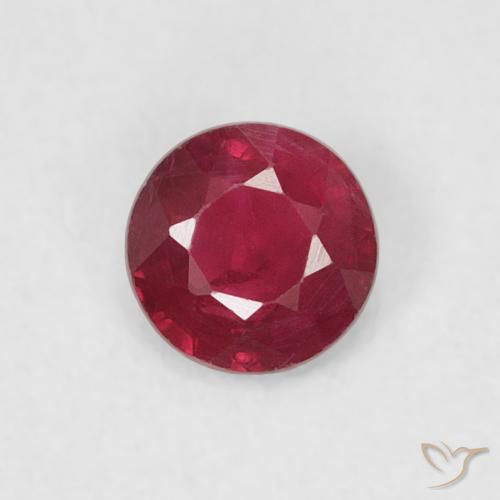 0.24ct Naturale Rosso medio Rubino, Rotondo, SI-I1