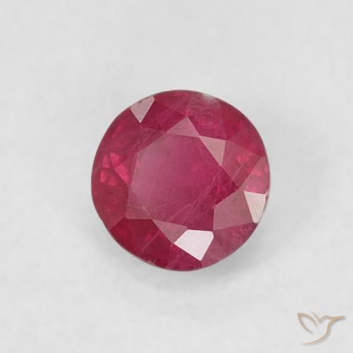 Rubino marmellata rossa naturale da 0.28 ct, Rotondo, SI-I1
