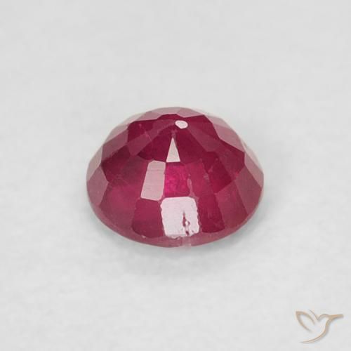 Rubino marmellata rossa naturale da 0.28 ct, Rotondo, SI-I1