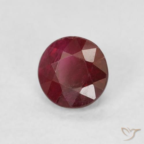 Rubino Rosso scuro naturale da 0.29 ct, Rotondo, SI-I1