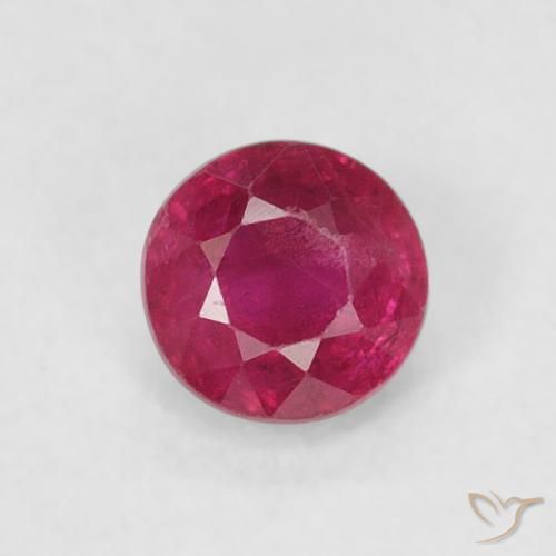 0.30ct Naturale Rosso tendente al rosa Rubino, Rotondo, SI-I1