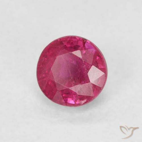 Rubino Rosso tendente al rosa naturale da 0.31 ct, Rotondo, SI-I1