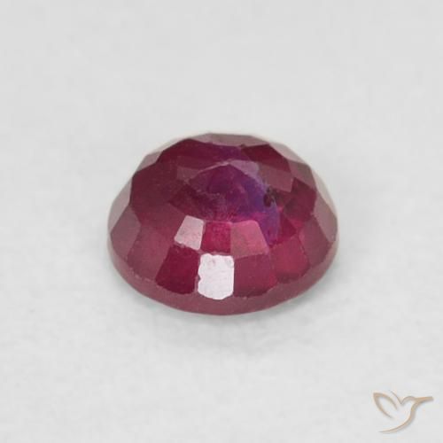 Rubino Vino Rosso Profondo naturale da 0.31 ct, Rotondo, SI-I1