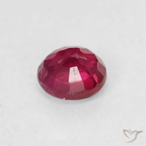 Rubino Rosso scuro naturale da 0.22 ct, Rotondo, VS