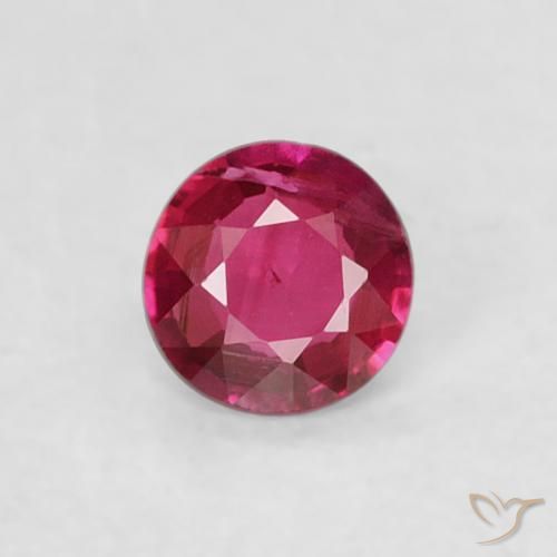 0.15ct Naturale Medium Dark-Red Rubino, Rotondo, VS