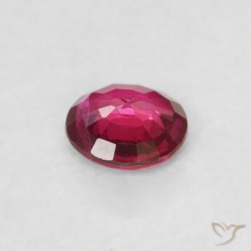 Rubino Medium Dark-Red naturale da 0.15 ct, Rotondo, VS