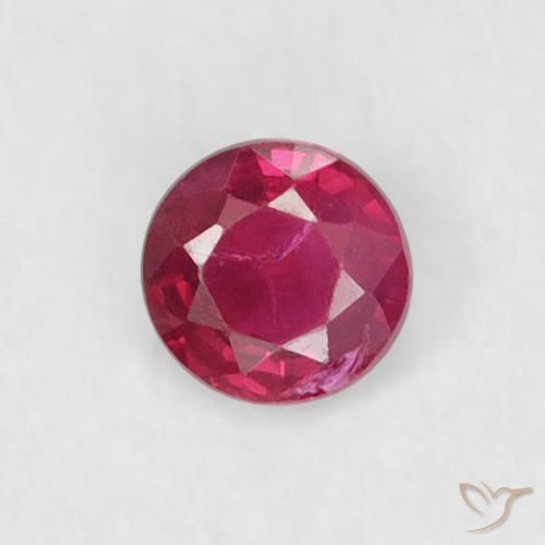 0.18ct Naturale Medium Dark-Red Rubino, Rotondo, SI
