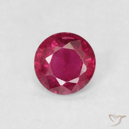 0.16ct Naturale Rosso tendente al rosa Rubino, Rotondo, VS