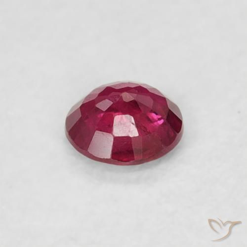 Rubino Rosso tendente al rosa naturale da 0.16 ct, Rotondo, VS