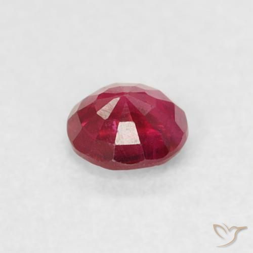 Rubino marmellata rossa naturale da 0.20 ct, Rotondo, VS