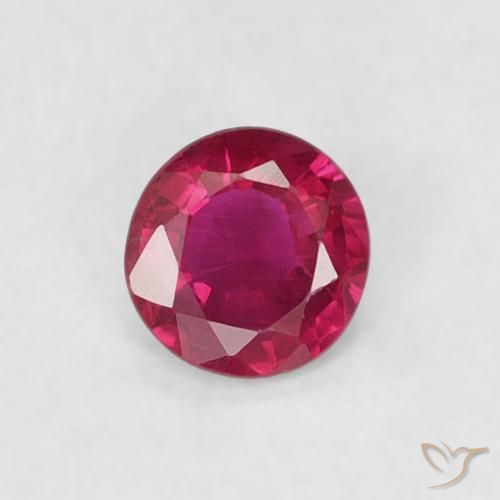 0.19ct Naturale Rosso tendente al rosa Rubino, Rotondo, VS