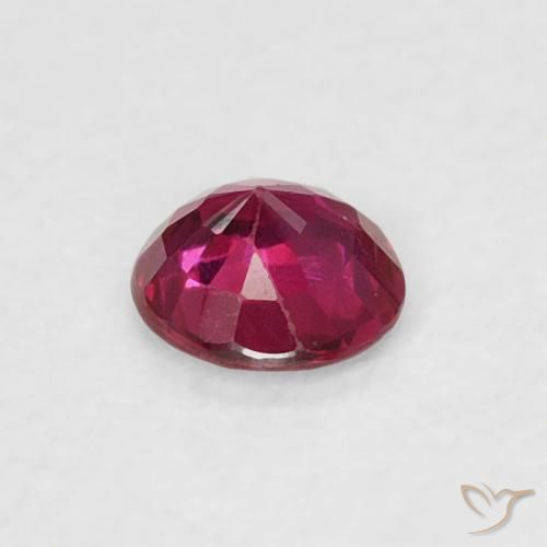 Rubino Rosso tendente al rosa naturale da 0.19 ct, Rotondo, VS