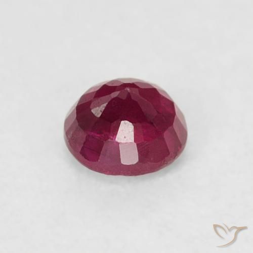 Rubino Rosso scuro naturale da 0.23 ct, Rotondo, VS