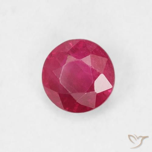 Rubino Rosso medio naturale da 0.20 ct, Rotondo, VS