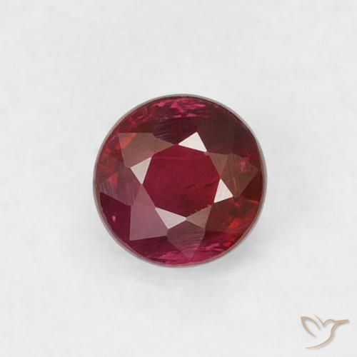 0.36ct Naturale Rosso scuro Rubino, Rotondo, VS