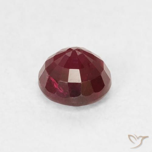 Rubino Rosso scuro naturale da 0.36 ct, Rotondo, VS