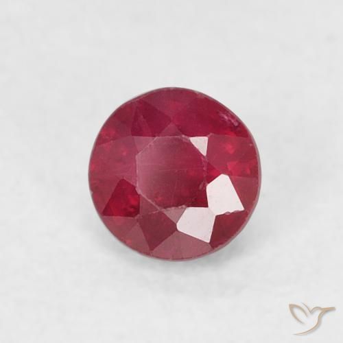 Rubino Cremisi Profondo naturale da 0.30 ct, Rotondo, SI-I1