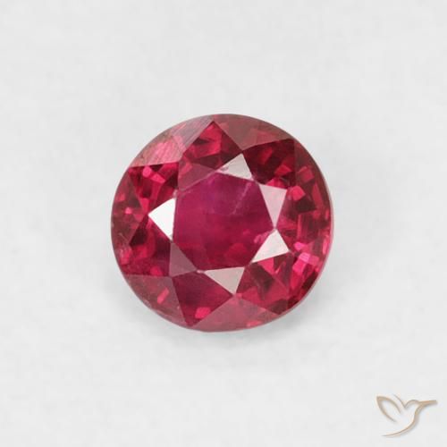 0.26ct Naturale Rosso scuro Rubino, Rotondo, SI-I1