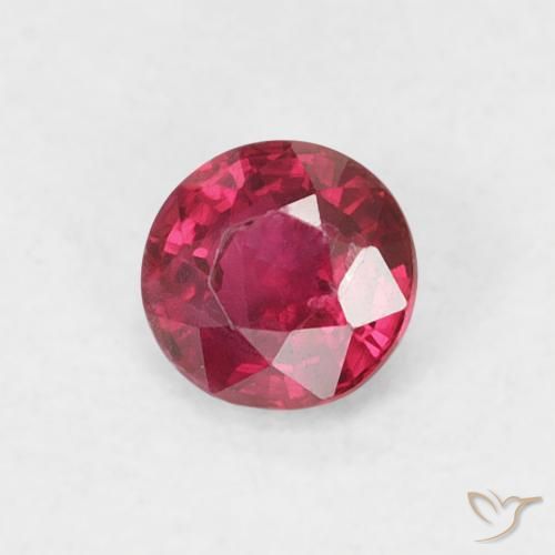 Rubino Rosso scuro naturale da 0.26 ct, Rotondo, SI-I1
