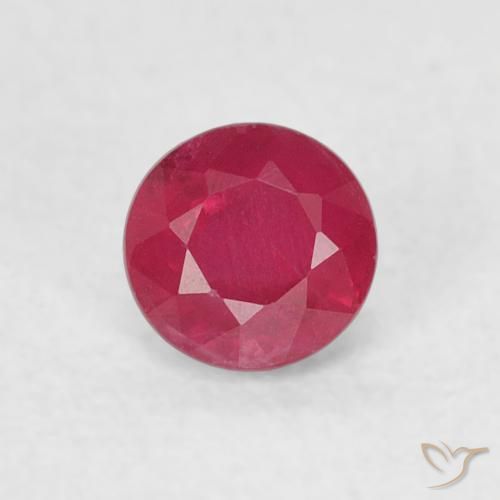 0.30ct Naturale Rosa rossastra Rubino, Rotondo, SI-I1
