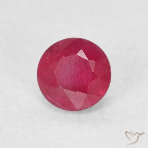 Rubino Rosa rossastra naturale da 0.30 ct, Rotondo, SI-I1