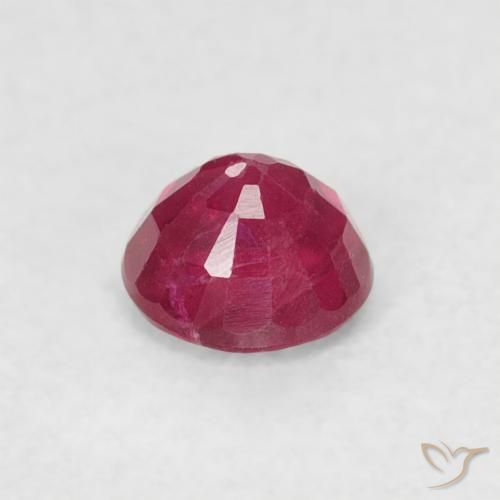 Rubino Rosa rossastra naturale da 0.30 ct, Rotondo, SI-I1